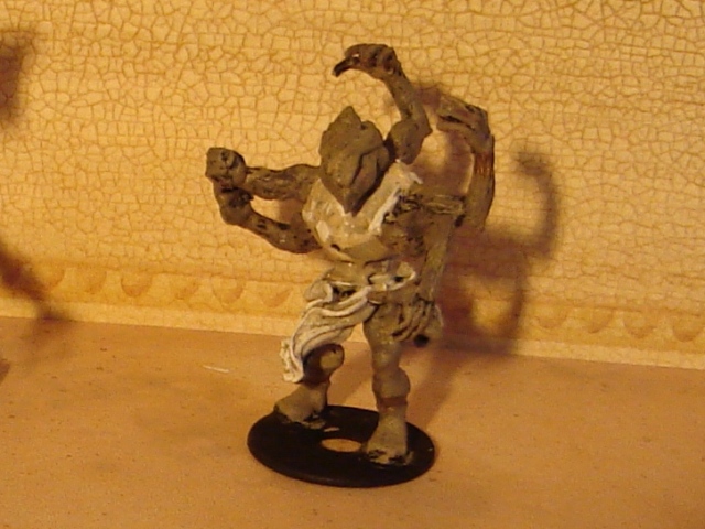 Statue head, Robot Body, Cape Piece, and Too Many Arms!